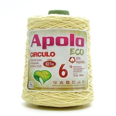 Imagem de Barbante Apolo Eco nº06 600g - CÍRCULO, 1074 AMARELO BEBÊ