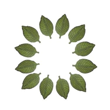 Imagem de 12 peças de grampos de cabelo vintage feitos à mão com folhas de embrcideria, grampos de cabelo de bico de pato bordados, acessórios de cabeça em forma de folha, grampos de cabelo para casa, escola,