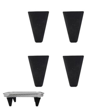Imagem de NentMent Pacote com 4 tampas para desidratação para pés de silicone para aumento de altura, várias camadas, bandeja empilhável para fritadeira a ar, conjunto de malha e desidratador com pé triangular