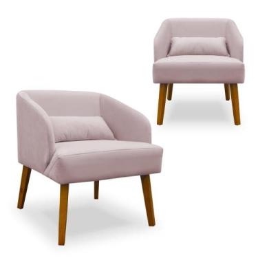 Imagem de Kit 2 Poltronas Decorativas para Sala de Estar Lara Suede - Porto Deco
