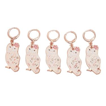 Imagem de 5 Pçs Coruja Pingente Marcadores de Ponto, Metal crochê Ponto Marcador Encantos Bloqueio Ponto Marcador para tricô Cachecol Chapéu Camisola