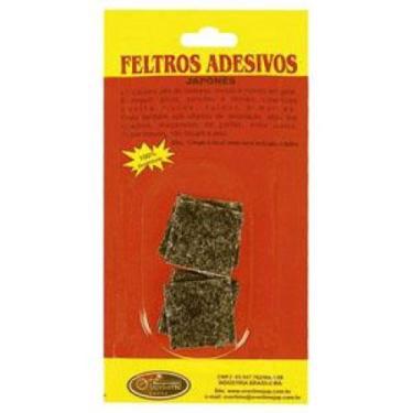 Imagem de Feltro Adesivo Protetor Piso Quadrado pé Cadeira Móvel 3,5x3,5 - JAPON