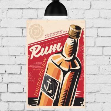 Imagem de Placa Decorativa Vintage Bebidas 20x30cm Rum - Quartinhos