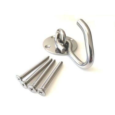 Imagem de Gancho de Rede Inox Polido (Par) - MALMO BRASIL