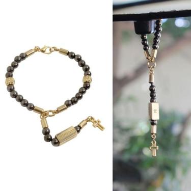 Imagem de Penduricalho Crucifixo Terço Retrovisor de Carro Fé Deus - GRANADO ACE