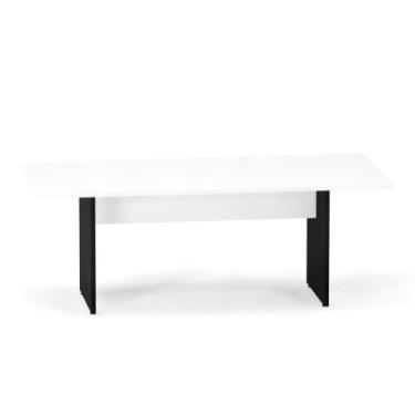 Imagem de Mesa Reunião Pé Painel P25 Pandin 2,6 M Branco e Preto
