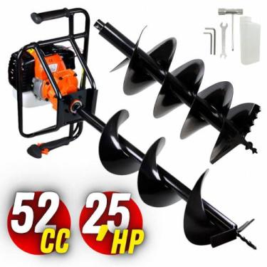 Imagem de KIT Perfurador de Solo Vulcan VPS520 2T 52CC 2,5CV com Broca 80x20cm +