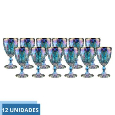 Imagem de Jogo Taça Diamond /diamante Vidro Água Vinho 340ML 12 Unidad - PRATICA