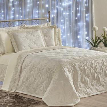 Imagem de Kit Cama Queen Royalle Bege 7 Peças - A Criativa Enxovais