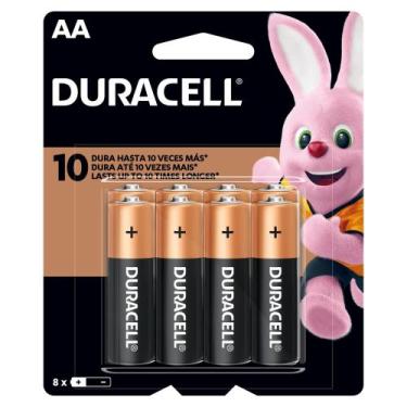 Imagem de Pilha Alcalina AA com 8 Unidades - Duracell
