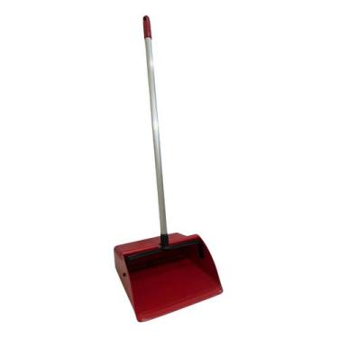 Imagem de Pá De Lixo Coletora Cabo Aluminio 75 Cm Profissio Star Clean, Vermelho