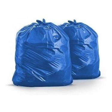 Imagem de Saco De Lixo 100 Litros Colorido Azul Comum Com 100 Unid - HIGIPACK