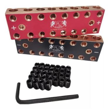 Imagem de Bloco Distribuidor Cobre 8x8 16via Barramento Fixa Até 70mm - ALL SERI