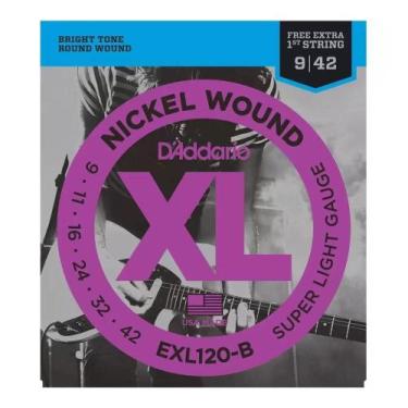 Imagem de Encordoamento Guitarra 009 D'addario EXL120-B+PL009