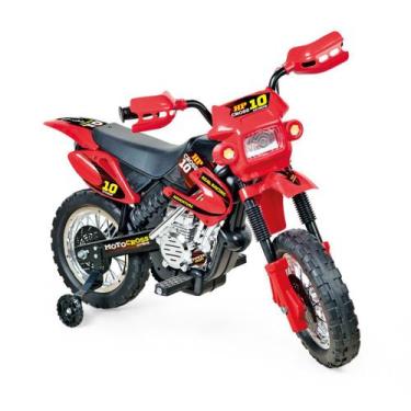 Imagem de Motocross Eletrica Infantil C/ Carregador Vermelha - Homeplay
