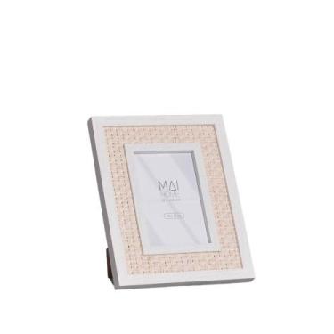 Imagem de Porta Retrato Hana Branco/Palha 10X15 MDF - Winth