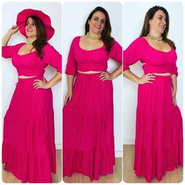 Imagem de Conjunto Cropped e Saia Longa Larissa