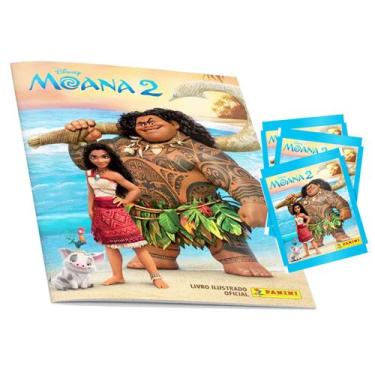 Imagem de Album de Figurinhas Moana 2 Dinsey + 30 Fig + 2 Cartão PopUp - Panini