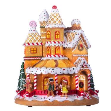 Imagem de Vila natalina loja natal de doces ginger c/movimento - Flor Arte