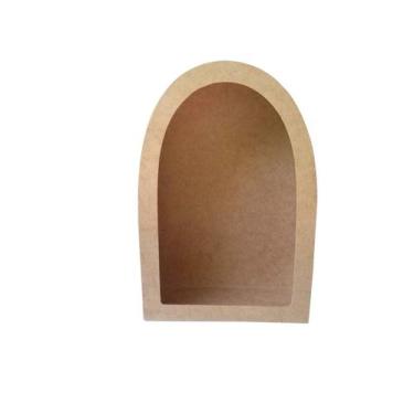 Imagem de Oratório Liso M 37x25x12 Mdf Madeira - ATACADÃO DO ARTESANATO MDF