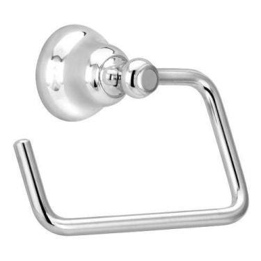 Imagem de Porta Papel Higiênico Parede Banheiro Metal Cromado Premium - TFC