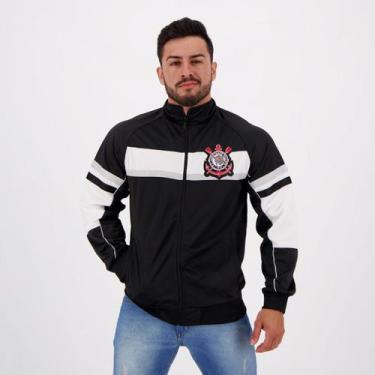 Imagem de Jaqueta Corinthians Trilobal Winner Preta e Branca - Spr, P