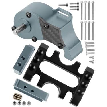Imagem de RCMYou RC LCG Transmission Gearboxes Upgrades Part for 1/10 Axial SCX10 SCX10 II 90046 90047 RC Crawler Car,Aluminum Alloy Gearbox Transmission Hop Ups,Titanium