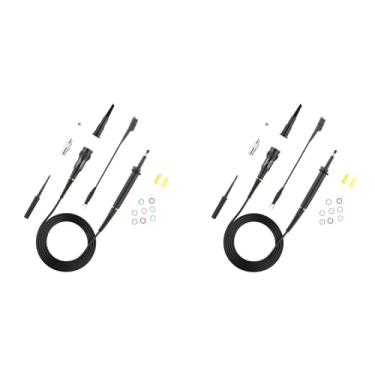 Imagem de 2 PCS 250 MHz 100: 1 Sonda de Osciloscópio de Alta Tensão Com Anéis Marcadores, para Kit de Chumbo de Teste BNC, Ponta de Gancho Removível e Mangas de Localização Incluídas