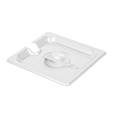 Imagem de Restaurantware - APENAS TAMPAS: Coberturas de panela de mesa a vapor Kitchen Tek 16,9 x 16,4 polegadas, 12 capas de frigideiras NSF para hotel - Formas de tamanho 1/6 vendidas separadamente, com alça,