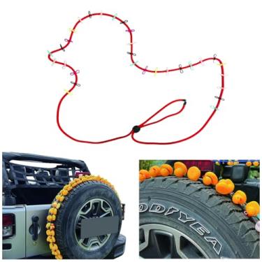 Imagem de Suporte de pato para pneu sobressalente Jeep, suporte de patos paracord para Jeep Wrangler YJ TJ JK JL e Gladiator JT, suportes de exibição de patos de borracha, suporte de pato para decoração de pneu
