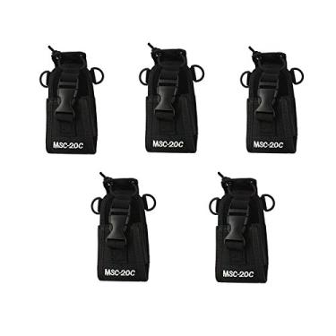 Imagem de Dreamworth Pacote com 5 capas de coldre multifunções multifuncional universal para GPS Pmr446 Motorola Kenwood Midland Icom Yaesu Transceptor de rádio bidirecional Walkie Talkie Msc-20C