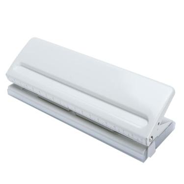 Imagem de Perfurador de papel com 6 furos, Furador ajustável antiderrapante com capacidade para 6 folhas para tamanhos de papel A3 A4 A5 B3 B4 B5, Perfurador de papel manual de metal