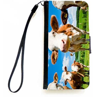 Imagem de Rikki Knight Capa carteira flip Simmental Vacas com aba magnética para Apple iPhone 5c