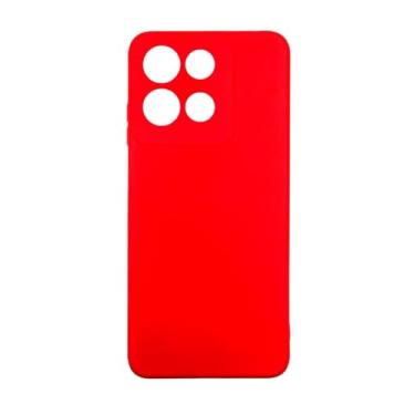 Imagem de Capa Capinha Compativel com Moto G15 Silicone Macia Aveludada Forro Interno Luxo Vermelho