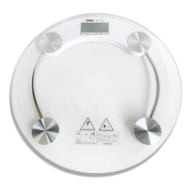 Imagem de Balança Corporal Digital Redonda Vidro Temperado 180kg - SHOPPING MD, 