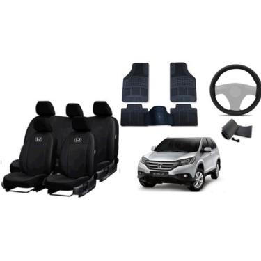 Imagem de Kit Completo de Capa de Couro CRV 12-18 + Tapetes Personalizados - aer