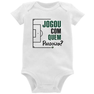 Imagem de Body Bebê Jogou com quem parceiro - Foca na Moda, Branco, G