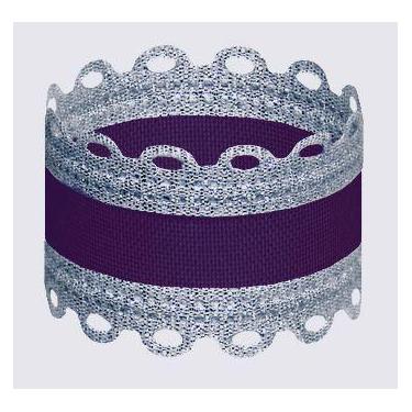 Imagem de 10m Fita De Voil Aramada Borda Corações 2,2cm x 10m - Fitas Regina Wol