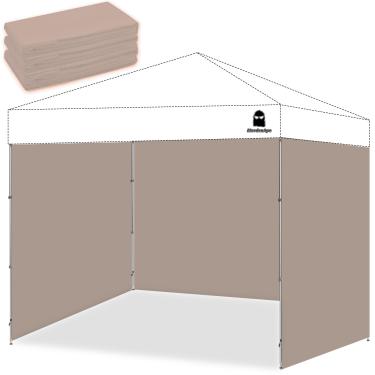 Imagem de MordenApe Parede Lateral De Proteção Solar Para Tendas De Gazebo Com Dossel Pop-Up De 10X10 - Perna Reta, Parede De Sol Instantânea À Prova D'Água, Pacote Com 3 Paredes Laterais De Dossel Apenas, Cá