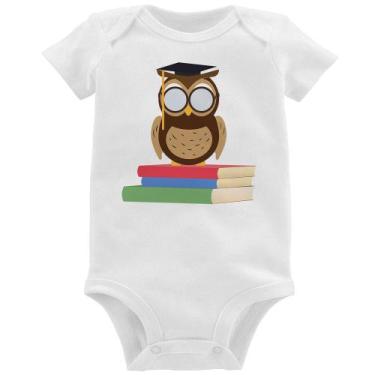 Imagem de Body Bebê Coruja Estudante - Foca na Moda, Branco, G