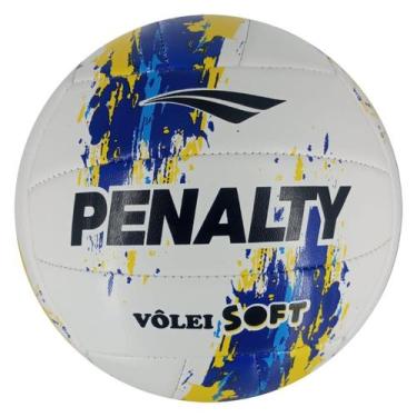 Imagem de Bola De Volei Penalty Soft X Costurada XXIII, Azul, Amarelo