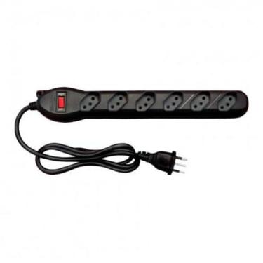 Imagem de Filtro De Linha 6 Tomadas Qfl6 Preto Bivolt Qualtronix