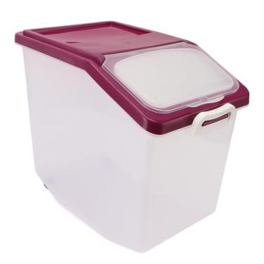 Imagem de Arroz Recipiente PP Selado Clara Arroz Distribuidor Farinha Armazenamento Bin Com Copo para Cozinha Grão Seco Food Pet Food Construído Com Grosso Food Grade PP Material Ideal