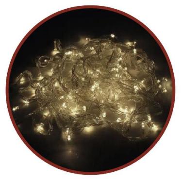 Imagem de Pisca Pisca Led Branco Quente Natal 8 Funções 100 Lâmpadas 220v Decora