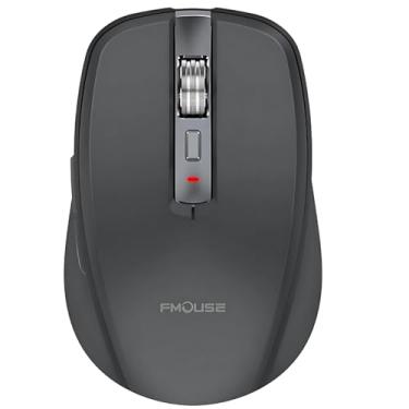 Imagem de Mouse Bluetooth Recarregável Compatível com Macbook Air e Pro M1/M2/M3/M4 - Clique Silencioso, LED Personalizável, Design Ergonômico (Preto)