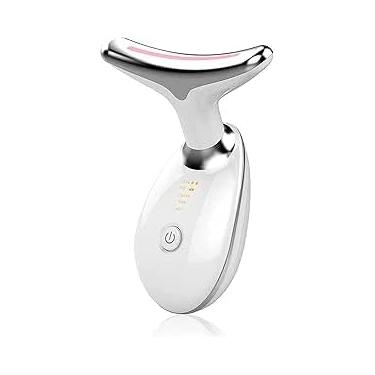 Imagem de Massageador Facial Golfinho, 3 Modos LED, Rejuvenescimento e Redução de Papada, Branco e Preto