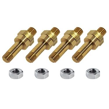 Imagem de Orifort Pino de parafuso longo de latão para terminal de bateria lateral, 3/20.3 cm-16 pino extensor lateral de bateria padrão para GM Post (4 peças)