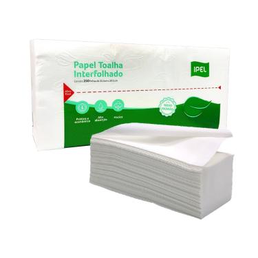 Imagem de Papel toalha interfolha 2 dobras branco c/250 Ipel