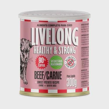 Imagem de Livelong Lata Para Cães Sabor Carne Com Batata Doce 300g