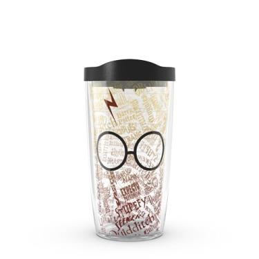 Imagem de Tervis Feito nos EUA Harry Potter de parede dupla - copo com isolamento de copos e cicatrizes mantém as bebidas frias e quentes, 473 ml, clássico